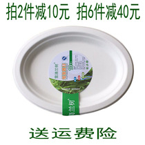 Oval paper plate thick white disposable plate cake dinner plate kindergarten drawing hand-made large medium and small