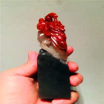 Fujian Shoushan Hibiscus Five Colorful Flowers Open Rich And Expensive Fields Yellowstone Seal Junction Crystal Pendulum Pieces Laotian Gold Stone Seal Engraving