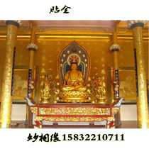 Factory direct temple resin buddha statue FRP painted with backlight Guanyin Bodhisattva boy and girl 2 meters and 5 meters high