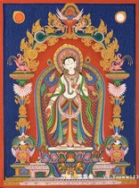 Biography Hall Tibetan Class White Degree Mother Nepal Classical Karma Pure Hand Painted handmade Donka hanging painting