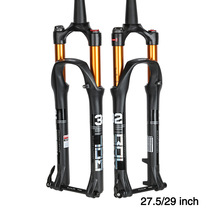Mountain bike front fork 27 5 29 inch bicycle quick dismantling shock absorber air front fork straight tube 15mm barrel shaft