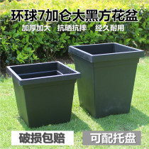 Global 7 gallons export thick black flowerpot SQ345 plastic basin climbing vine rose iron pot line lotus planting Basin
