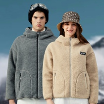 Exploring Tuo Mens Grip Suede Garment Thickened With Cap Woman Shake Grain Suede Jacket Autumn winter outdoor sports Warm Cashmere Cardiff