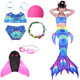 ຊຸດລອຍນໍ້າເດັກນ້ອຍ Mermaid Tail Skirt Cute Girls Princess Swimwear Little Girls Bikini Set
