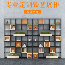 Creative Bookshelf Living Room Floor Combined Shelving Shelf Storage Rack Balcony Deck Shelf Shelf Screen Partition Iron Art Exhibition Stand