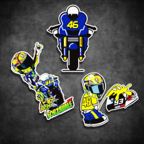 Motorcycle sticker fuel tank sticker cartoon driver No. 46 personality reflective anti-waterproof scratch cover sticker decorative sticker
