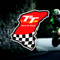 Yunchuang car stickers Isle of Man TT map decal Motorcycle modified car stickers Personality scratches Waterproof reflective stickers