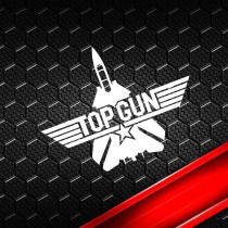 Yunchuang car stickers TOPGUN defense warrior Top Gun Military car body stickers reflective decals