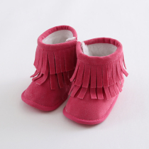 (Broken code clearance) new childrens frosted snow boots 1-2 years old girl winter plus velvet boots