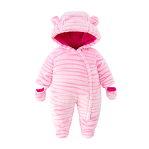 (Broken code clearance) baby jumpsuit autumn and winter baby out of clothing ha clothes climbing clothes infant winter thickening