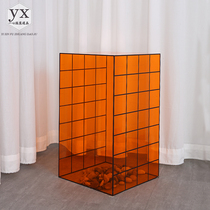 2021 new clothing store new element display table light luxury crystal shoe bag display cabinet red acrylic water table