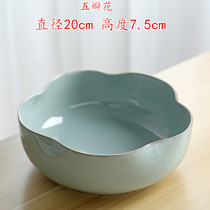 Brother kiln creative large tea wash ceramics Household tea set accessories Washed teacup utensils Small pen wash basin water bowl