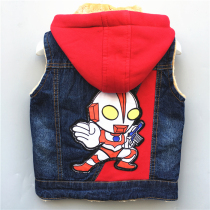 Boy cowboy waistcoat waistcoat thin autumn winter baby vest new child clothing large small and medium boy waistcoat Waistcoat Shoulder Jacket