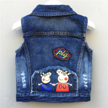 Boy Cowboy Vest Horse Chia Girl Piggy Perch Spring Autumn 2 Coats 3 Children Clothes 4 Baby 7 Year Old 5 Kan Shoulder Tide 6