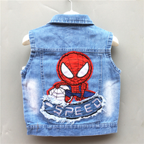Boy cowboy waistcoat 2019 Spider-Man Spring autumn new thin female baby small and small children single-kan shoulder vest tide