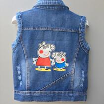 Piggy Piggy Child Cowboy Waistcoat Boy Girl Baby Girl Vest Flush handling