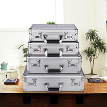 Portable password box Large suitcase Document box Aluminum alloy toolbox with lock instrument valuables storage