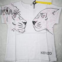 Kenzo Spring Summer Special Price Girls womens Pink pink tiger head T-shirt short European