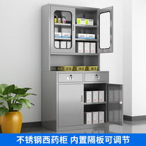 Chongqing 304 stainless steel Western medicine cabinet storage file cabinet medical equipment medicine cabinet clinic sterile oral clinic
