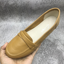 Brand withdrawal and clearance treatment 2023 new soft - solid soft - leather leather female single shoes comfortable and anti - slip flat shoes