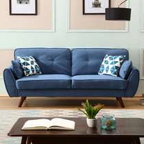 Jian Shixuan Nordic small apartment fabric sofa Living room combination independent spring package Single double triple sofa