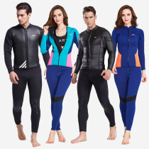  3MM warm snorkeling wetsuit full body waterproof wetsuit Winter diving mens swimsuit sunscreen and cold-proof female wetsuit