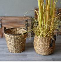 Pastoral green plant flower pot flower natural banana leaf weaving storage basket floor flower basket flower arrangement decoration