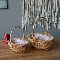 Home storage basket basket hand-run basket fruit basket pastoral Wicker flower basket flower arrangement flower flower arrangement gift basket