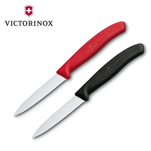 Victorinox Authentic Swiss Army Knife ມີດເຮືອນຄົວມີດຫມາກໄມ້ 6.76316.7633 Serrated Blade