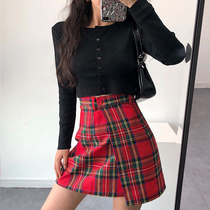 Young-GirlDay Kembe with the same European and American wind single-row buttoned short with a long sleeve knit cardigan