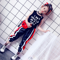 Girl Street Dance Suit 2022 Summer New CUHK Child Hip Hop Sleeveless Vest Casual Thin pants Two sets