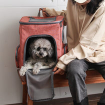 With Pull Rod Plus Size Pet Backpack Cat Bag Outgoing Bag Foldable Portable Double Shoulder Dog Kitty Backpack Outer Strap