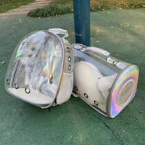 Transparent Laser Cat Bag Pets Out Bag Cat Cage Portable Bag Hand Dogs Backpack Space Cabins Cableway
