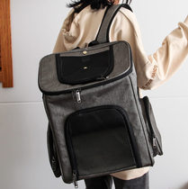 Enlarge Pet Backpack All Season Breathable Warm Cat Bag Out Bag Foldable Portable Double Shoulder Dog Backpack 20 Catty
