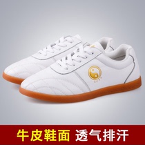 New Tai Chi shoes soft leather beef tendon bottom female martial arts Tai Chi practice shoes men's soft bottom martial arts training shoes