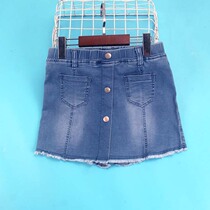 Clear girl jeans shorts 2022 new big childhood summer fashion export Korean childrens pants