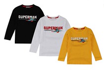 Cleaning in spring and autumn dress shirt in large children casual cotton T-shirt boy loose printing childrens tops new