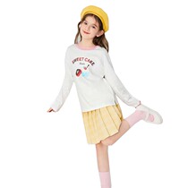 Bala girl T-shirt in large child sweat models round sleeve tops for summer loose version