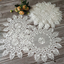 Korean style European lace fabric embroidered table mat coffee table mat tea set cup mat round coaster vase mat table lamp mat