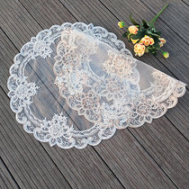 Nordic lace gauze tablecloth Korean light luxury embroidered round towel air conditioning tea tray tea tray tea set multi-purpose dust cover cloth