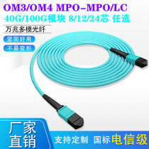 8 12 24-core Gigabit multi-mode 40G 100G cluster fiber optic patch cord YOUR ON-PREMISES IDC to MPO-MPO MTP OM3 OM4