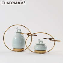 New Chinese classical Zen ornaments creative ceramics porch border cabinets display halls porcelain soft decorations