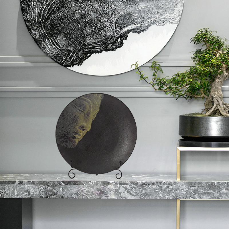 New Chinese style ceramic plate of zen bodhisattva furnishing articles home sitting room TV ark, study porch desktop soft adornment