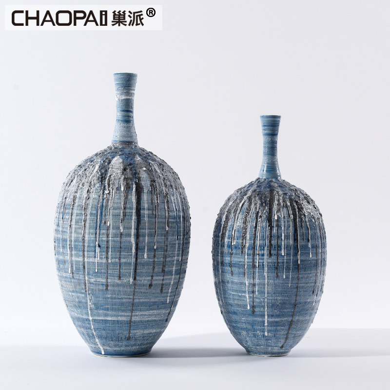 Thick ceramic thin expressions using style hotel club hallway closet a flower vase furnishing articles of modern porcelain decoration