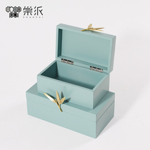 Sales office Hall front desk partition cabinet jewelry box decoration model room several solid wood storage crafts decoration