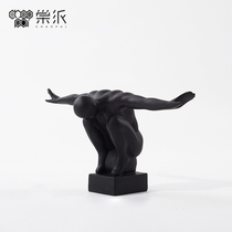 Creative diving figures small sculpture ornaments gymnasium Exhibition Hall exhibition cabinet venue soft decoration souvenirs