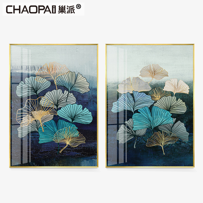 Light key-2 luxury new classical household adornment lotus crystal porcelain painting vertical version of lotus leaf porch corridor corridor study ornaments