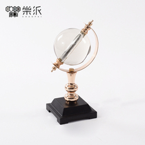 Crystal glass ball ornaments modern neoclassical sales office company reception front desk mall shop soft decorations