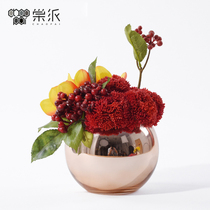 Red Berry small potted floral ornaments bedroom room bathroom green plant office front desk simulation flower decoration