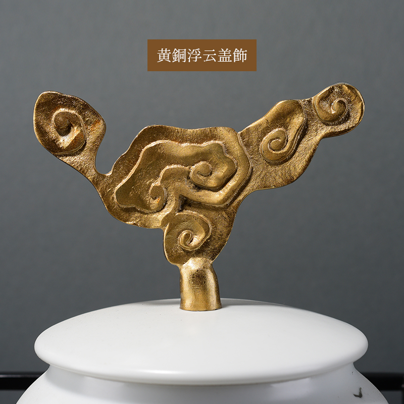 Nest sent general modern new Chinese copper hand - made ceramic jar of zen style teahouse TV ark adornment furnishing articles